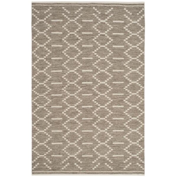 Safavieh 4 x 6 ft. Medium Rectangle Kilim Hand Woven Rug, Grey and Ivory KLM353A-4 - main